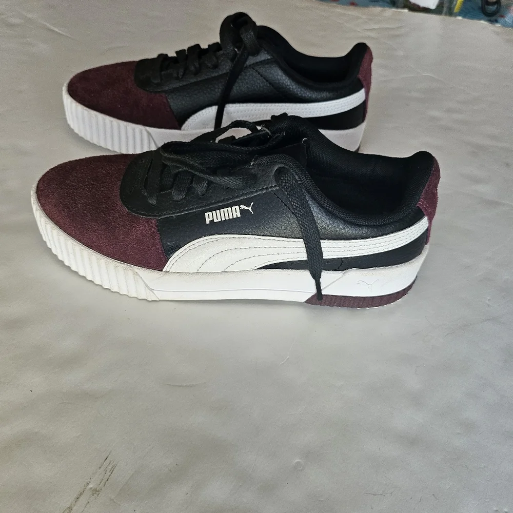 Puma Carina Suede Classic Women's Burgundy sneaker Size 8 - Picture 5 of 11